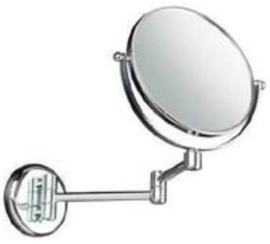 Billig Casa Padrino miroir cosmétique de luxe argent Ø 18 x 40 x H. 26 cm - Miroir mural de courtoisie orientable - Miroir de maquillage de salle de bain chromé - Accessoires de salle de bain de luxe