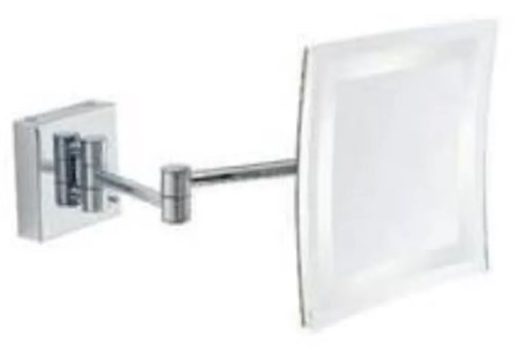 Direktkauf Casa Padrino miroir cosmétique LED de luxe argent 22 x 39 x H. 22 cm - Miroir mural de courtoisie orientable - Miroir de maquillage de salle de bain chromé - Accessoires de salle de bain de luxe