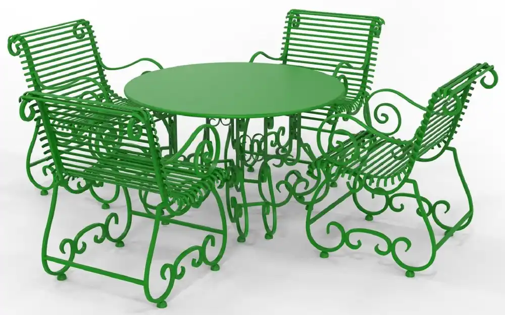 Casa Padrino Ensemble de Jardin Art Nouveau en Fer Forgé - Divers Coloris - 1 Table de Jardin Ronde & 4 Chaises de Jardin avec Accoudoirs - Mobilier de Jardin & Terrasse Art Nouveau en Fer Forgé Jetzt Bestellen