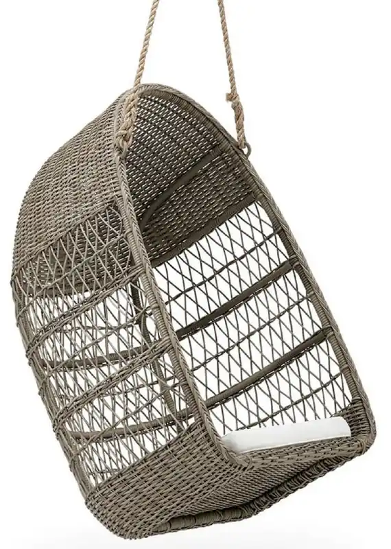Preis Gesenkt Casa Padrino fauteuil suspendu d'extérieur de luxe gris antique / blanc 66 x 63 x H.113 cm - Fauteuil suspendu de jardin et terrasse résistant aux intempéries - Meubles de Jardin et patio