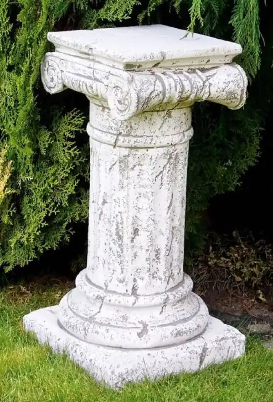 Kracherpreis Casa Padrino pilier baroque blanc antique 36 x 36 x H. 70 cm - Magnifique Pilier de Jardin de Style Baroque - Pilier de Décoration de Jardin - Accessoires Décoration Jardin & Terrasse Baroque