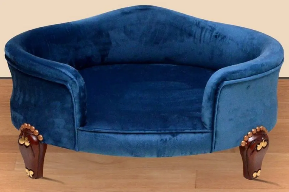 Casa Padrino lit pour chien baroque bleu royal / marron / or - Mobilier baroque pour chien - Mobilier baroque pour animaux de compagnie - Mobilier pour animaux de compagnie de style baroque Online Kaufen