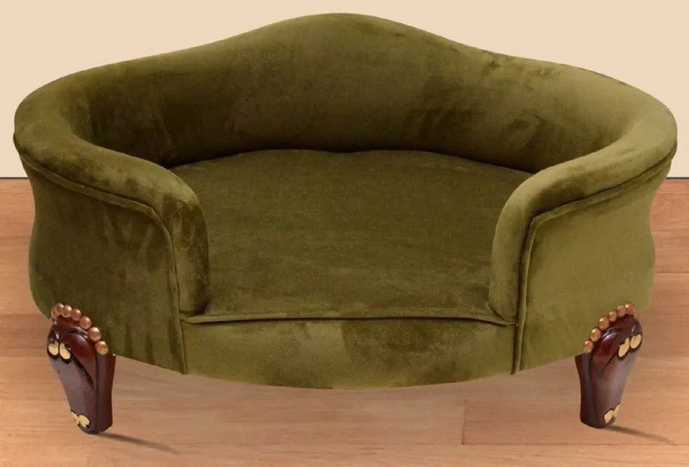Casa Padrino lit pour chien baroque vert royal / marron / or - Mobilier baroque pour chien - Mobilier baroque pour animaux de compagnie - Mobilier pour animaux de compagnie de style baroque Solange Der Vorrat Reicht