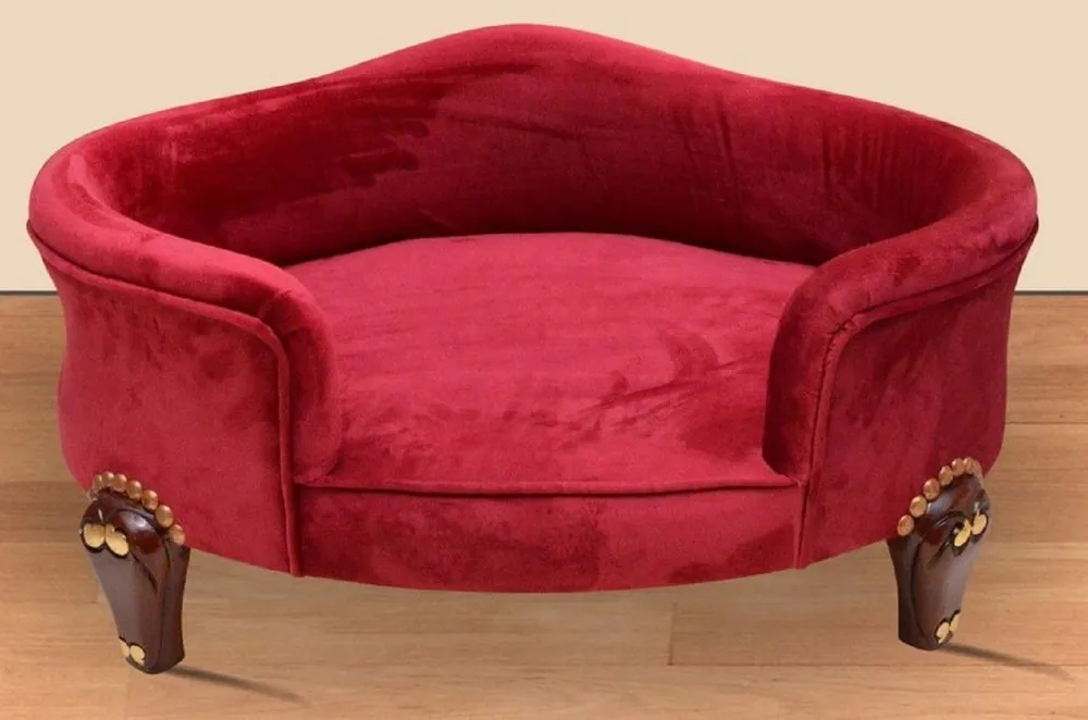 Top-Preis Casa Padrino lit pour chien baroque bordeaux rouge royal / marron / or - Mobilier baroque pour chien - Mobilier baroque pour animaux de compagnie - Mobilier pour animaux de compagnie baroque