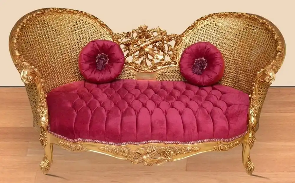 Preis Gesenkt Casa Padrino canapé baroque baroque bordeaux rouge / or - Canapé de salon fait main de style baroque - Magnifique meuble de salon baroque