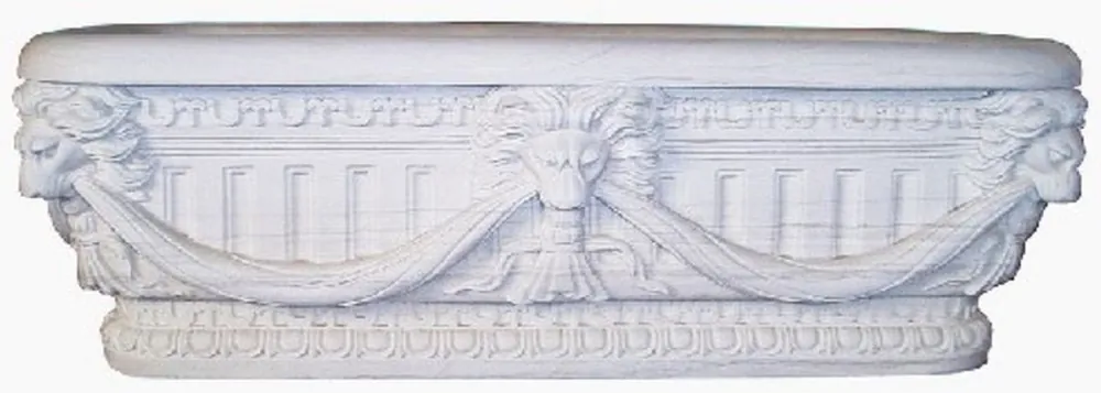 Heißes Angebot Casa Padrino baignoire baroque de luxe tête de lion blanc 180 cm - Baignoire autoportante en marbre - Accessoires de salle de bain baroque - Noble & Magnifique