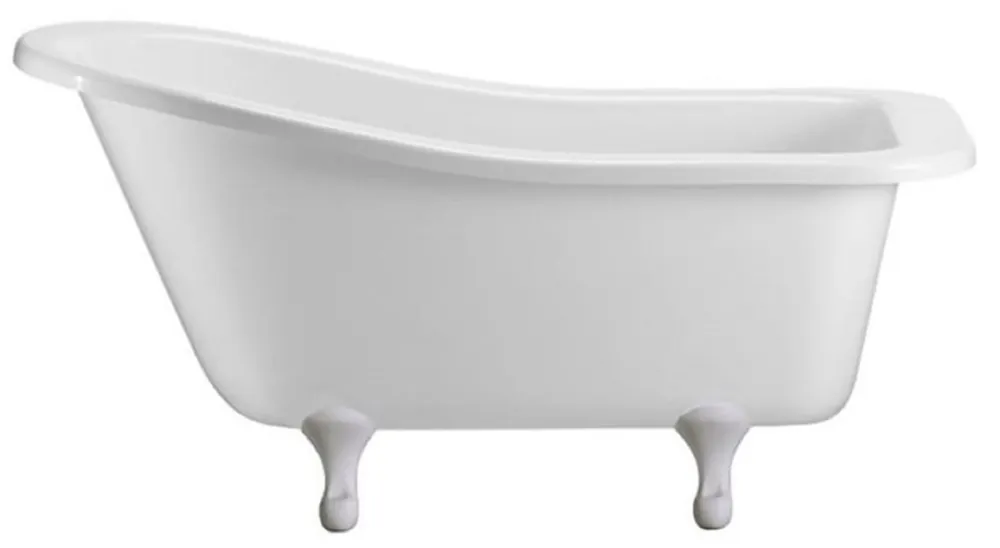 Angebot Casa Padrino baignoire Art Nouveau de luxe blanc / blanc 150 x 75 x H. 78 cm - Baignoire îlot rétro en acrylique - Mobilier de salle de bain rétro