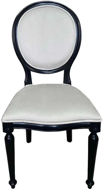 Casa Padrino chaise de salle à manger baroque crème / noir - Chaise de style antique fait main - Mobilier de salle à manger de style baroque Schnäppchen