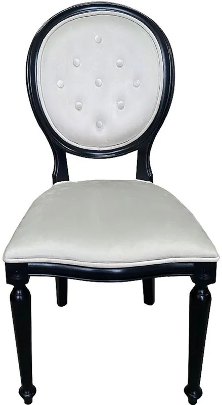 Casa Padrino chaise de salle à manger baroque crème / noir - Chaise de style antique fait main - Magnifique meuble de salle à manger de style baroque Neuheit