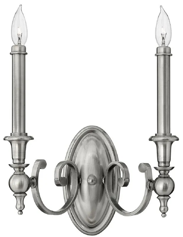 Casa Padrino applique murale double baroque argent antique 34,9 x 16,5 x H. 38,1 cm - Applique murale élégante de hôtel et de restaurant - Appliques Baroque & Art Nouveau Markenprodukt