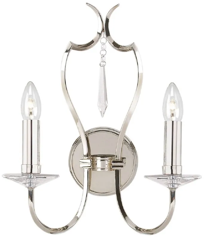 Wochenendangebot Casa Padrino applique murale double Art Nouveau argent 36 x 19 x H. 41 cm - Applique murale élégante de hôtel et de restaurant - Appliques Baroque & Art Nouveau