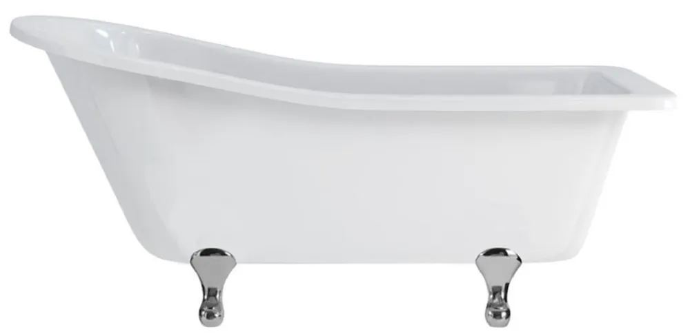 Casa Padrino baignoire Art Nouveau de luxe blanc / argent 169 x 73 x H. 77 cm - Baignoire îlot rétro en acrylique - Meubles de salle de bain rétro nostalgiques Top-Angebot