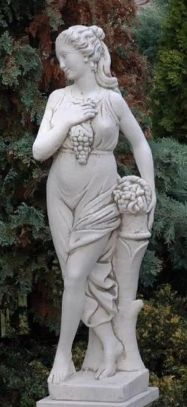 Ausverkauf Casa Padrino Sculpture de Décoration de Jardin Art Nouveau Femme Gris 44 x 30 x H. 140 cm - Décoration de Jardin Elégante Figure - Accessoires de Décoration de Jardin Baroque & Art Nouveau