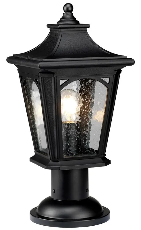 Preisreduziert Casa Padrino lampe de piédestal baroque noir Ø 21,6 x H. 47 cm - Lampadaire extérieur de terrasse de jardin résistant aux intempéries - Éclairage extérieur nostalgique
