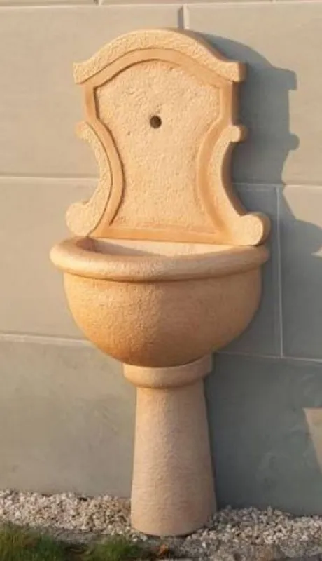 Preiswert Casa Padrino fontaine murale Art Nouveau beige 55 x 36 x H. 128 cm - Elégante fontaine de jardin - Fontaine en pierre de décoration de jardin - Accessoires de Jardin Art Nouveau