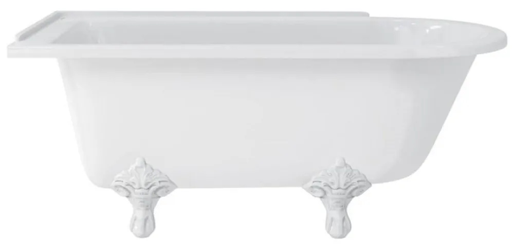 Casa Padrino baignoire Art Nouveau de luxe blanc / blanc 150 x 75 x H. 65 cm - Baignoire îlot rétro en acrylique - Mobilier de salle de bain rétro nostalgique Schnäppchen