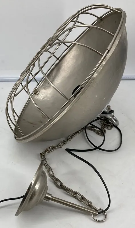 Casa Padrino lampe suspendue design industriel argent Ø 40 x H. 30 cm - Lampe suspendue en métal de style industriel - luminaire style industriel Preiswert