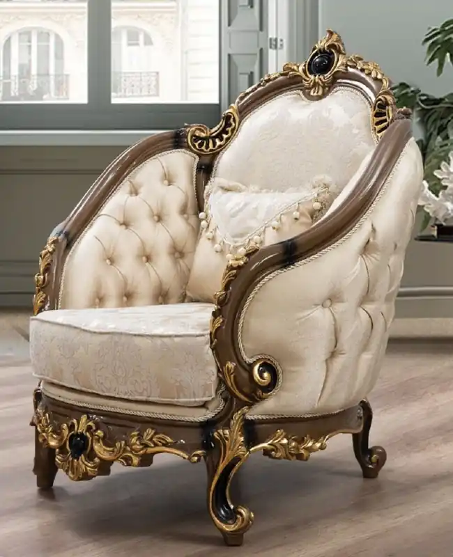 Casa Padrino fauteuil baroque de luxe or / marron / noir / or - Magnifique fauteuil de salon avec motif élégant - Mobilier baroque salon & hôtel - Noble & Magnifique Direkt Vom Hersteller