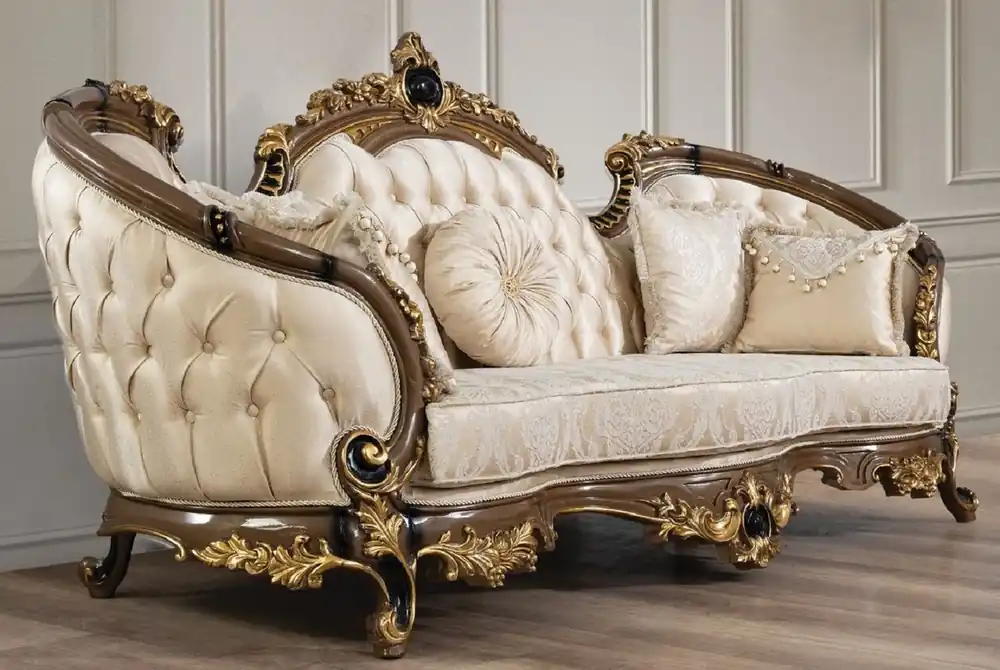 Schnäppchen Casa Padrino canapé baroque de luxe or / marron / noir / or - Magnifique canapé de salon avec motif élégant - Mobilier baroque salon & hôtel - Noble & Magnifique