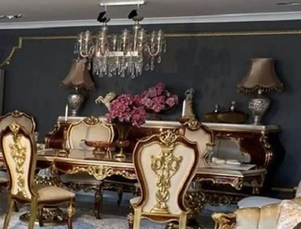 Neue Ware Casa Padrino buffet baroque de luxe blanc / marron / or - Magnifique meuble en bois massif de style baroque - Meuble baroque - Qualité de Luxe - Noble & Magnifique