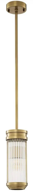 Preisknaller Casa Padrino lampe suspendue de luxe laiton antique Ø 12 x H. 30,5 cm - Lampe suspendue avec abat-jour en verre rond - Lampe suspendue de salon - Luminaires de luxe - Qualité de luxe