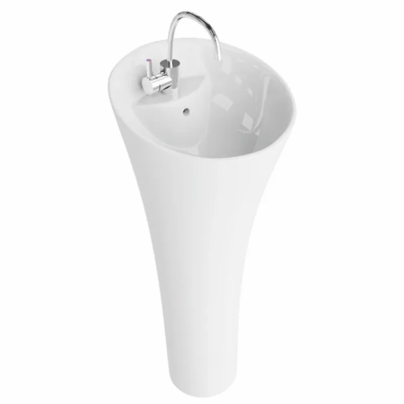 Casa Padrino lavabo de luxe blanc brillant H. 95 cm - Lavabo independiente Sofort Bestellen