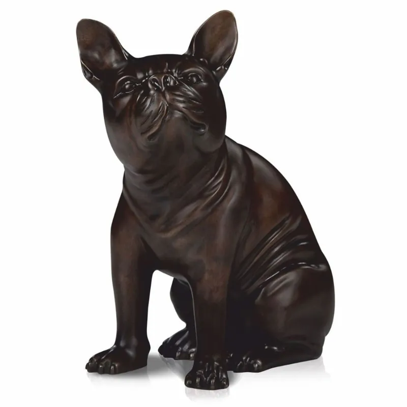 Neue Kollektion Casa Padrino Figurine de Bouledogue de Luxe en Bronze 20 x 12 x H. 24 cm - Sculpture Décorative