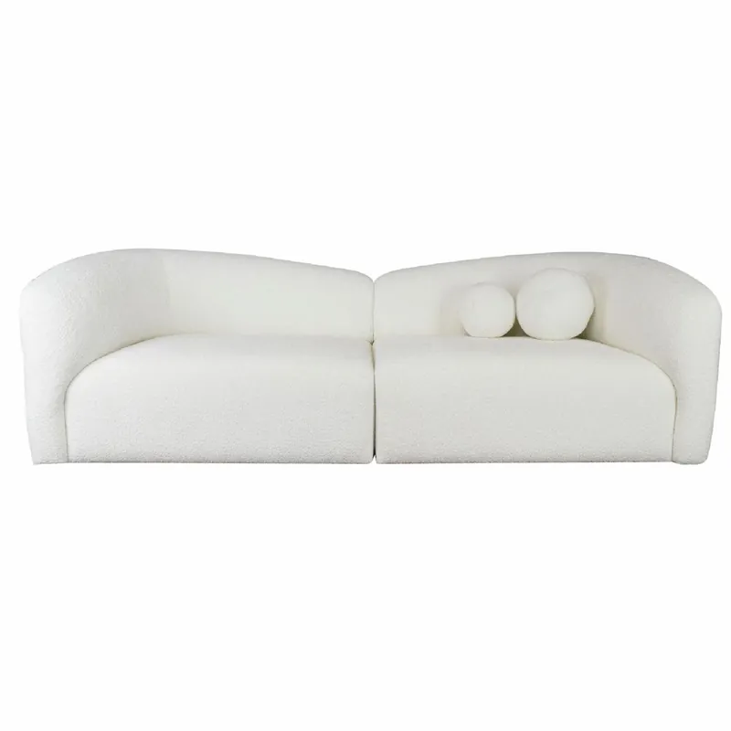 Preiswert Casa Padrino canapé de luxe blanc 235 cm - Canapé de salon modulable