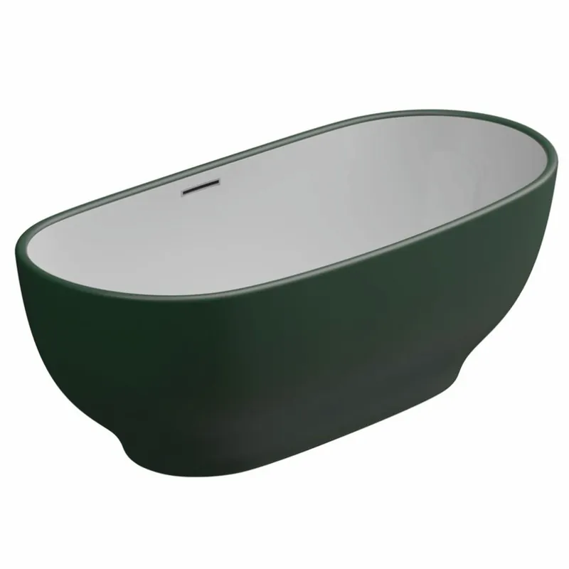 Meistverkauft Casa Padrino baignoire de luxe autoportante en acrylique vert foncé / blanc 170 cm - Fabriquée en Italie