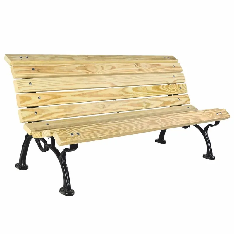 Neue Kollektion Casa Padrino banc de parc - Banc de ville naturel / noir 180 cm - Meubles de Jardin