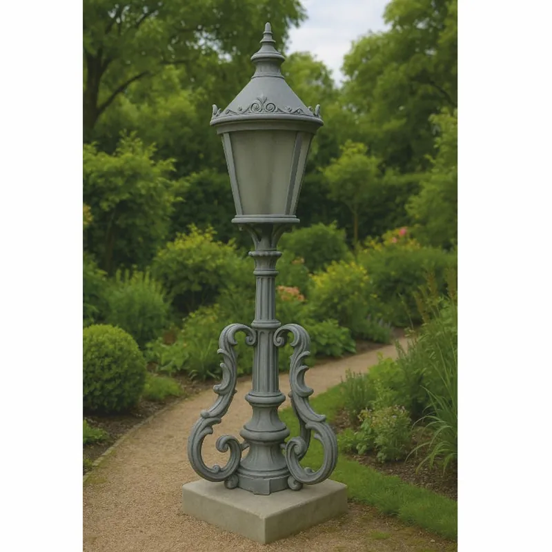 Casa Padrino lampe de piédestal baroque gris H. 157 cm - Luminaire extérieur de style baroque Online Kaufen