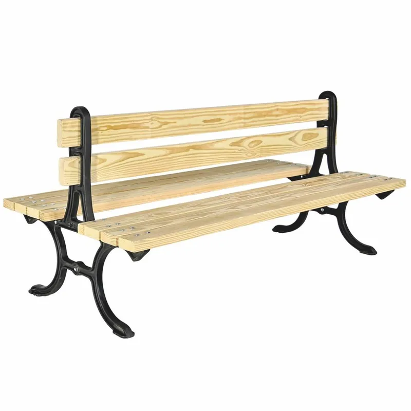 Sonderangebot Casa Padrino banc de parc naturel / noir 180 cm - Banc de jardin double face