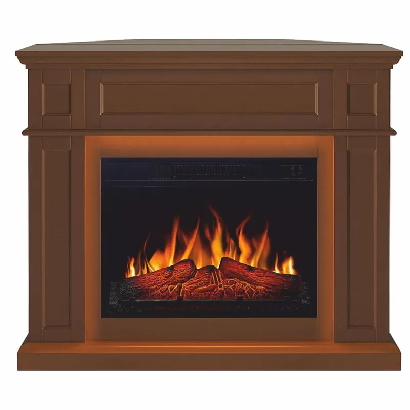 Casa Padrino cheminée électrique LED de style campagnard marron 104 x 32-64 x H. 87 cm Meistverkauft