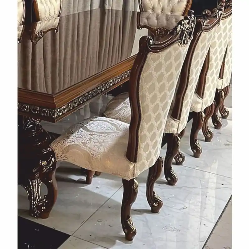 Casa Padrino chaise de salle à manger baroque de luxe or / marron / or - Meubles baroques Knallerangebot