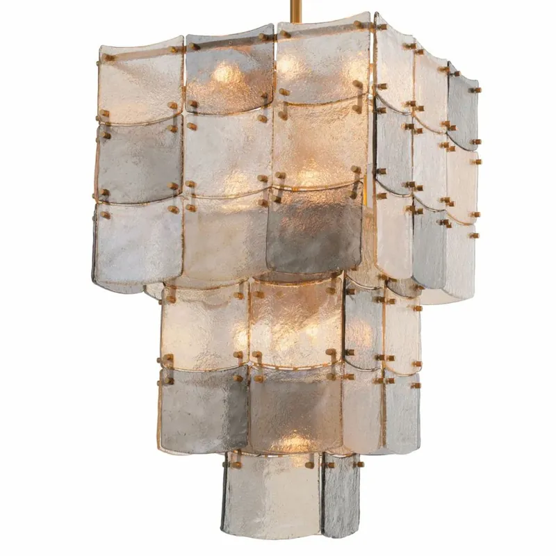 Nur Für Kurze Zeit Casa Padrino lustre de luxe en laiton antique / gris H. 86,5 cm - Qualité de luxe