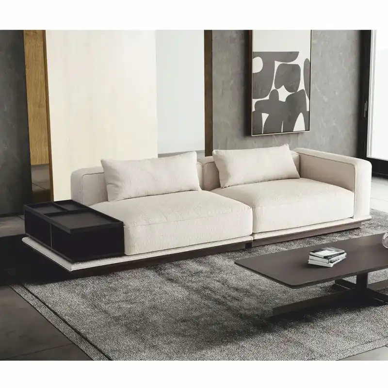 Casa Padrino canapé de luxe blanc / noir / marron foncé 286 cm - Meubles de salon et d'hôtel de luxe Sale