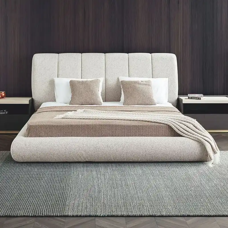 Sofort Bestellen Casa Padrino lit double de luxe gris clair 180 x 200 cm - Meubles de chambre et d'hôtel