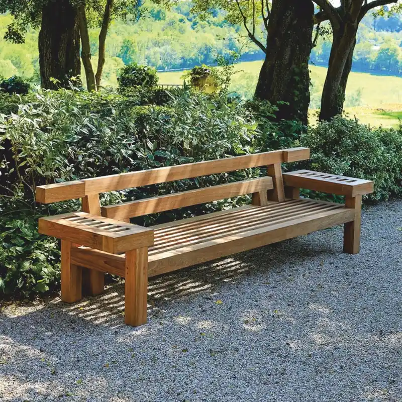 Finale Aktion Casa Padrino banc de jardin de luxe en teck marron 265 cm - Meubles de jardin en teck