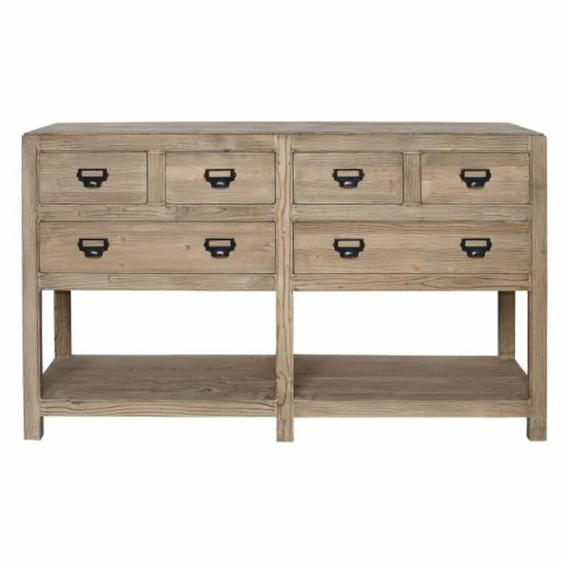 Casa Padrino buffet de style campagnard en bois massif avec 6 tiroirs naturel 150 cm Neue Ware