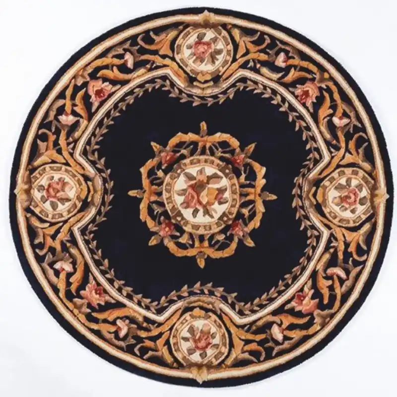 Casa Padrino Tapis de Salon Baroque de Luxe Noir / Beige - Différentes Tailles Günstig