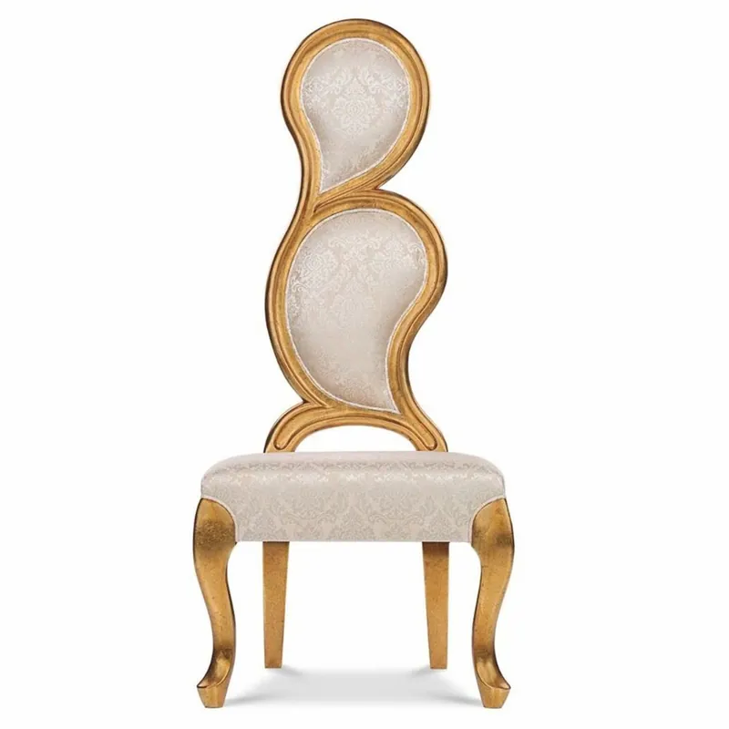 Casa Padrino fauteuil baroque de luxe côté droit argent / or H. 142 cm - Meubles baroques Garantierte Lieferung