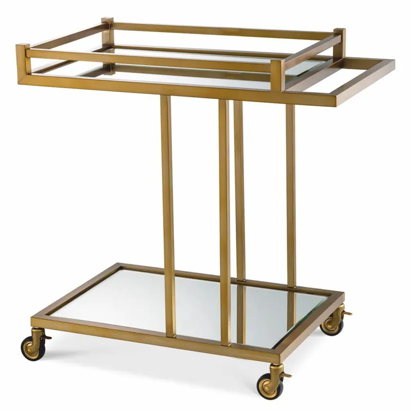 Bestpreis Casa Padrino chariot de service de luxe laiton 78 x 46 x H. 79 cm - Accessoires pour hôtels et restaurants