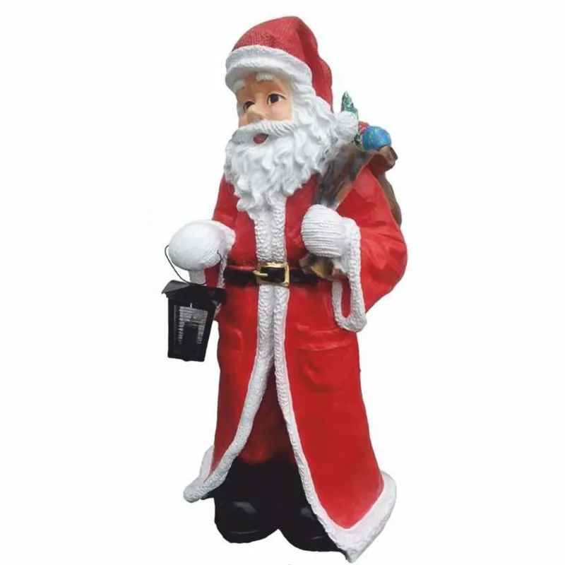 Neuheit Casa Padrino Sculpture Décorative Père Noël avec Lanterne H. 100 cm - Décoration de Noël
