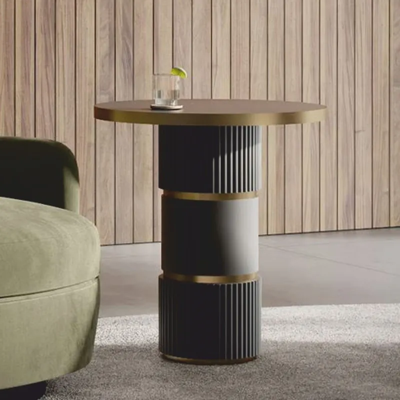Nur Heute Casa Padrino table d'appoint de luxe gris foncé / laiton H. 65 cm - Meubles de salon et d'hôtel