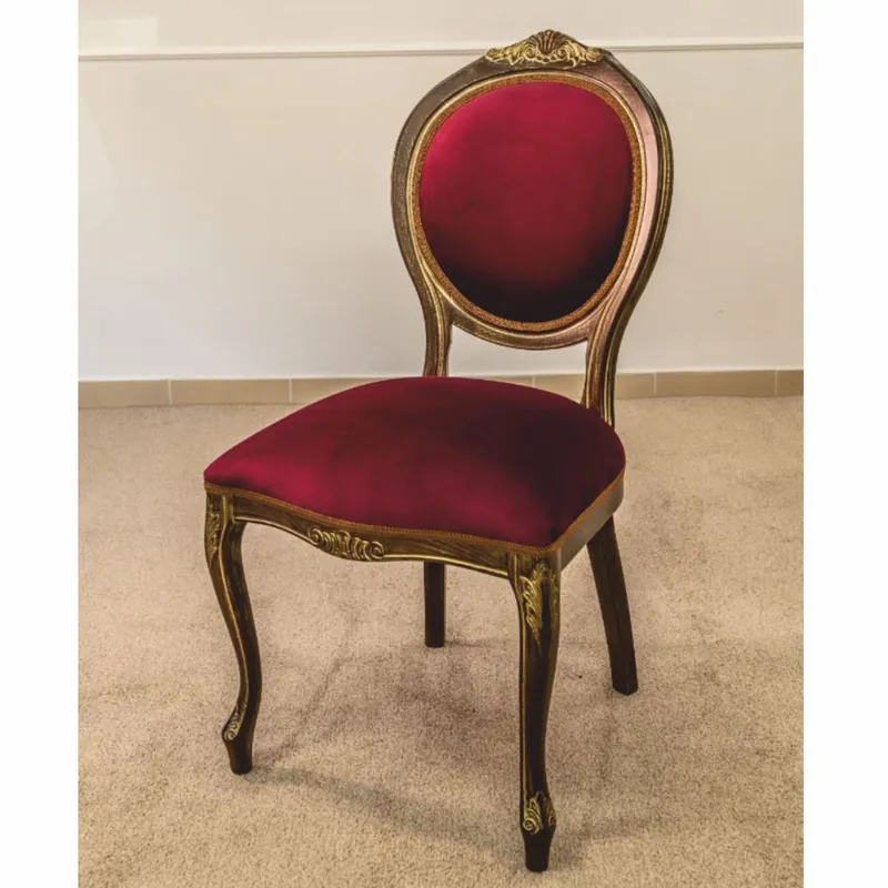 Bestseller Casa Padrino chaise de salle à manger baroque de luxe rouge bordeaux / marron / or H. 105 cm
