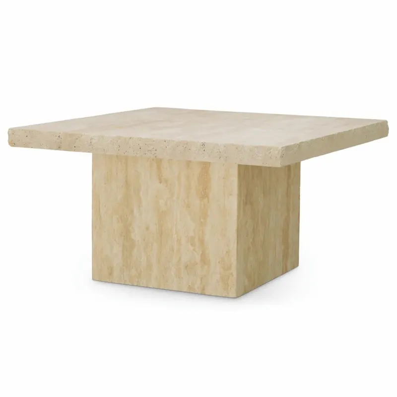 Geprüft Casa Padrino table basse de luxe en travertin beige 65,5 cm - Mobilier de salon en travertin