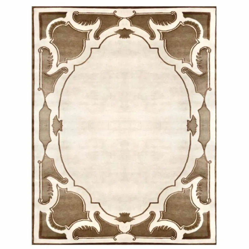 Billig Casa Padrino Tapis de Salon Baroque de Luxe Beige / Marron - Différentes Tailles