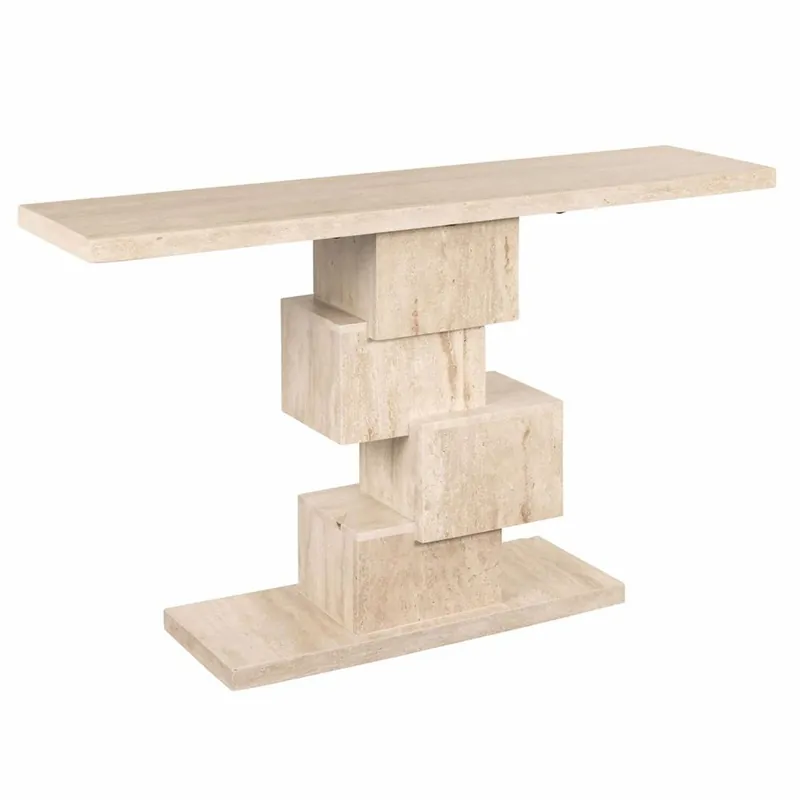 Casa Padrino console de luxe en travertin beige 140 cm - Meubles de luxe en pierre naturelle Wochenendangebot