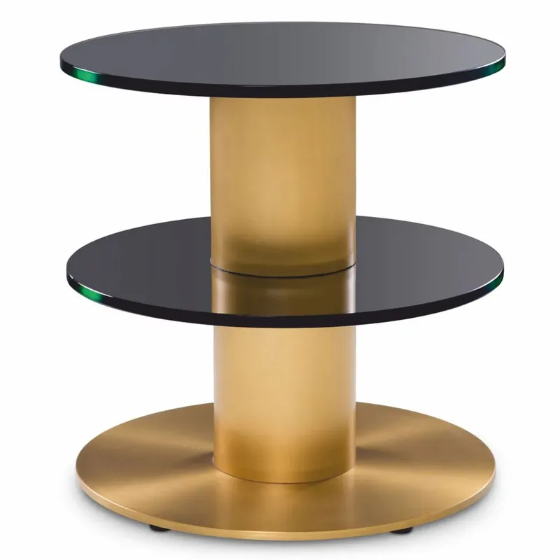 Casa Padrino table d'appoint de luxe laiton / noir H. 55,5 cm - Mobilier de salon Jetzt Kaufen