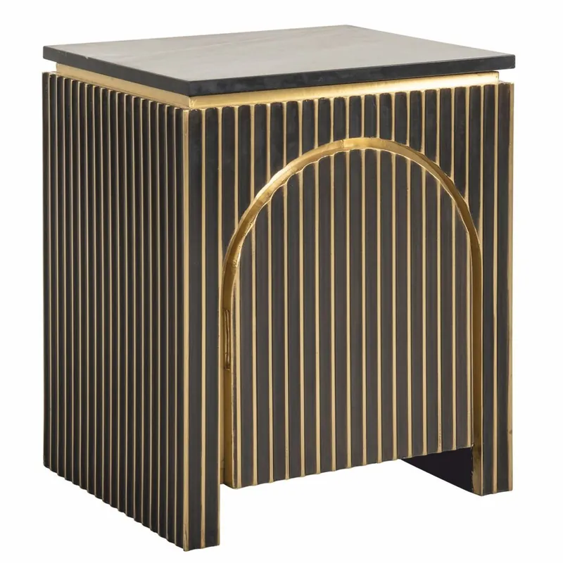 Casa Padrino table de chevet de luxe avec porte et plateau en marbre noir / or H. 60 cm Jetzt Bestellen